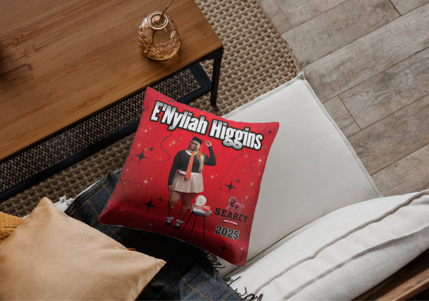 Forever Framed™ Custom Double-Sided Graduation Diploma Pillow Case – 15.7” Keepsake