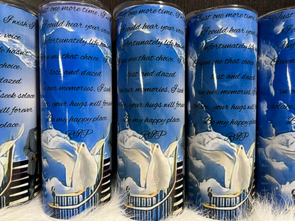 Forever in My Heart – Custom Memorial Tumbler with Photos, Name & Personalized Colors