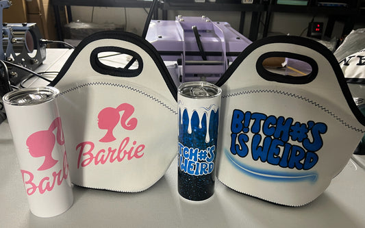 Custom Tumbler & Neoprene Lunch Bag Set – Personalized Drinkware + Lunch Tote Combo
