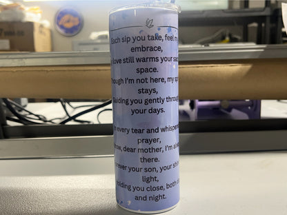 Forever in My Heart – Custom Memorial Tumbler with Photos, Name & Personalized Colors