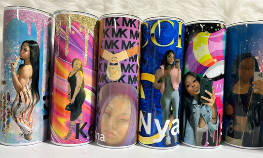Custom Name & Picture Tumblers – Personalized 20oz Stainless Steel Cups