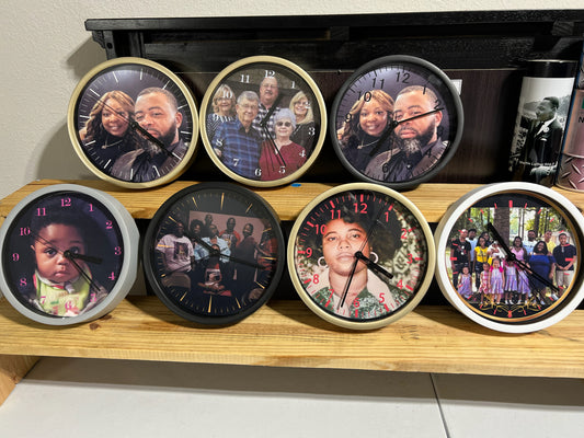 Custom Photo Wall Clock – Personalized Picture Clock Keepsake