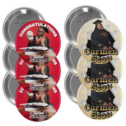 GradPop™ Custom 2.25in Graduation Button – Personalized with Photo & Message